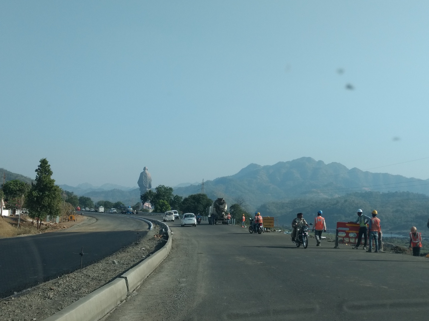 The new road being built for inauguration and then for tourists is part of the project. Three villages have lost their land completely for widening of this road on the hill.