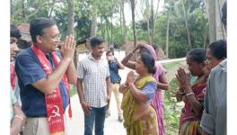 Before the assault, Dr Fuad Halim campaigning in an adjacent village on Tuesday