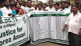 On Friday, protesters carrying list of lynching victims in Jharkhand during Justice for Tabrez Ansari protest in Gandey, Giridih