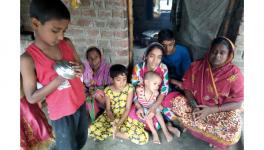 Salma Bibi (third from right) with her children and other members of the family. 