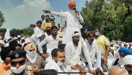 Bharatiya Kisan Union Haryana leader Gurnam Singh Churani addressing the farmers' rally at Pipli in Kurukshetra. Image Courtesy - Twitter