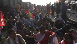  Protesters, mainly women, staying put at one carriageway of Delhi-Jaipur highway at Rajasthan-Haryana border. Image clicked by Ronak Chhabra