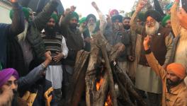 Lohri Celebration by members of Bharatiya Kisan Union (Kadian) at Tikri Border. Image clicked by Ronak Chhabra