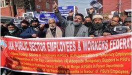 Without Salaries for Months, Cash-Starved PSUs Employees Protest in J&K