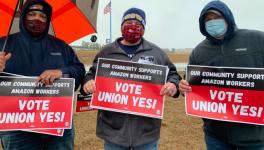 Community members of Bessemer rally in support of unionization and Amazon workers on February 6, 2021. Photo: Liberation News