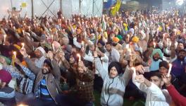 Candle Light march at farmers protest