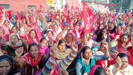 Protest demonstrations have been staged across the state since December 8. Image Courtesy - CITU Haryana/Facebook