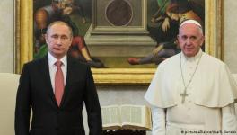 Russian President Vladimir Putin after a papal audience with Pope Francis, Vatican, June 10, 2015