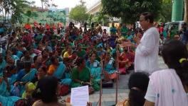 Anganwadi workers rally at Saltlake 