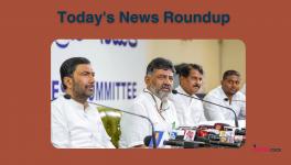 Karnataka Deputy Chief Minister & KPCC President DK Shivakumar addresses a press conference at KPCC head office, in Bengaluru, Friday, June 16, 2023.