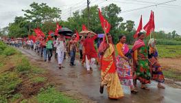 Campaign march by Left Front at Khalogram village Taldangra