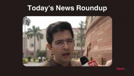 AAP MP Raghav Chadha talks to the media as he arrives at the Parliament House complex during ongoing Monsoon session, in New Delhi. Credit: PTI Photo  