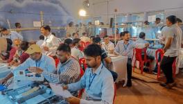 Counting of votes underway for the Bageshwar bypoll, in Bageshwar, Friday. (PTI Photo) (PTI)