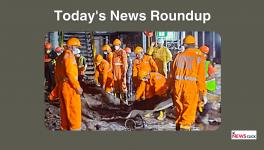 NDRF personnel during a search and rescue operation after a fire broke out following an explosion at a pharmaceutical company, in Maharashtra's Raigad district, Saturday, Noc. 4, 2023. 