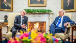 German Chancellor Scholz (L) and US President Biden at the White House, Feb. 9, 2024 