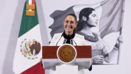 Mexico President Claudia Sheinbaum speaking in the January 2 press conference. Photo: Presidencia MX