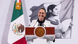 Mexico President Claudia Sheinbaum speaking in the January 2 press conference. Photo: Presidencia MX