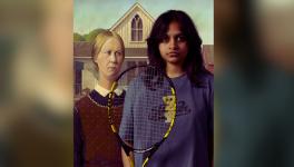 American Gothic by Grant Wood Keeping the original composition intact, a tennis player discreetly replaces the farmer. 