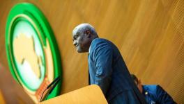 Address by the outgoing Chairperson of the African Union Commission, Moussa Faki Mahamat. Photo: AU/X