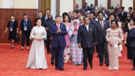 Chinese President Xi Jinping and his wife Peng Liyuan, together with international guests attending the 2024 Summit of the Forum on China-Africa Cooperation (FOCAC), enter the venue for a welcome banquet held at the Great Hall of the People in Beijing, capital of China, Sept. 4, 2024. Photo: Xinhua/Liu Bin