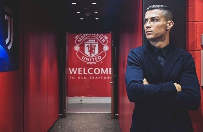 Cristiano Ronaldo of Juventus FC at Old Trafford