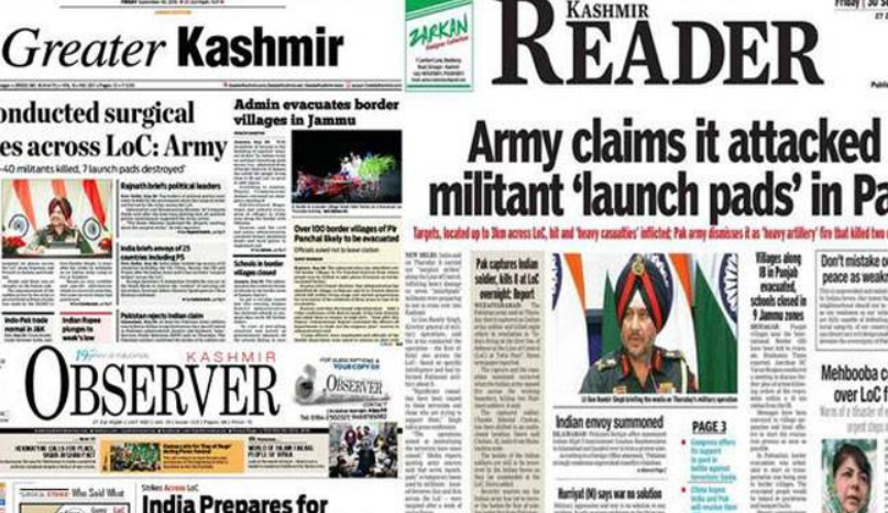 Illegal Censorship of Kashmir Media