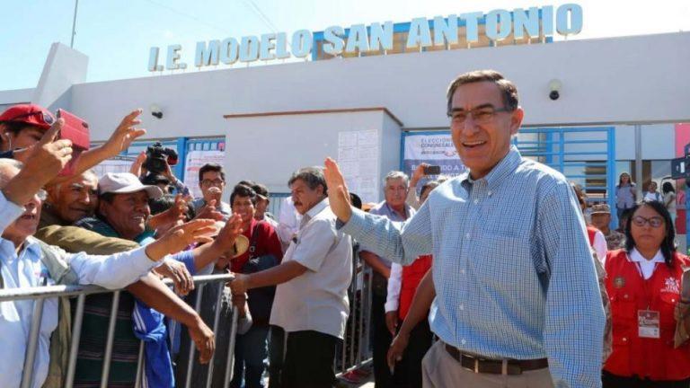 Peruvian President Martín Vizcarra voted to elect the new members of the Congress on January 26. Photo: Página 12