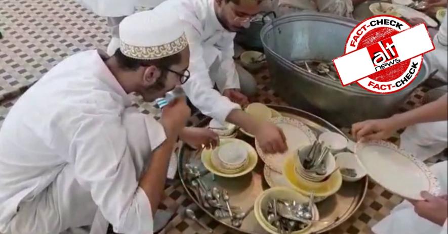 Old, unrelated video shared as Muslims licking utensils to spread coronavirus infection