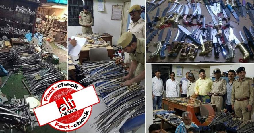 Old images of weapons seized in Punjab, Gujarat shared as Delhi riots