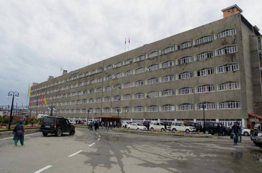 A view of the Secretariat building in Srinagar