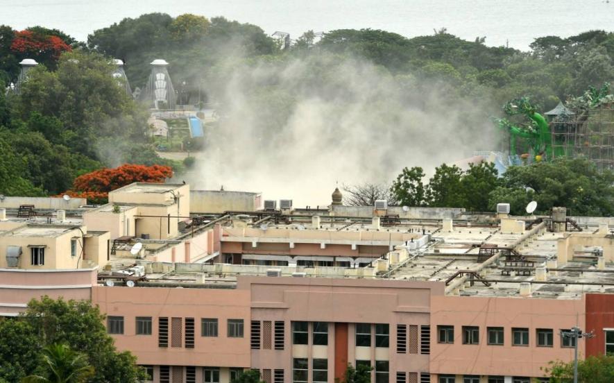 Telangana secretariat building demolished