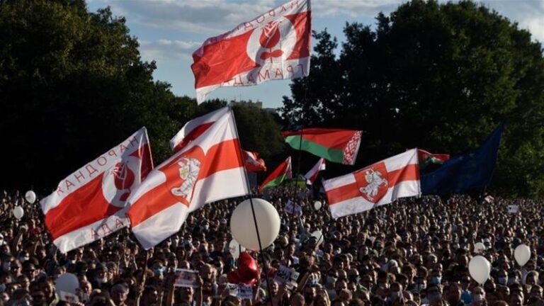 An opposition campaign rally in Minsk, July 30, 2020 