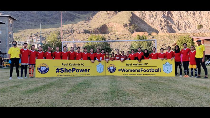 Real Kashmir FC have launched a women’s football development programme that will target the grassroots to encourage more girls to take up the sport in the state. (Picture courtesy: Real Kashmir FC/Twitter)