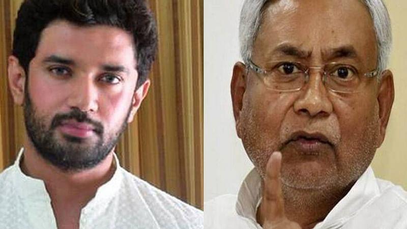 Chirag Paswan, president of the Lok Janshakti Party and Bihar Chief Minister, Nitish Kumar