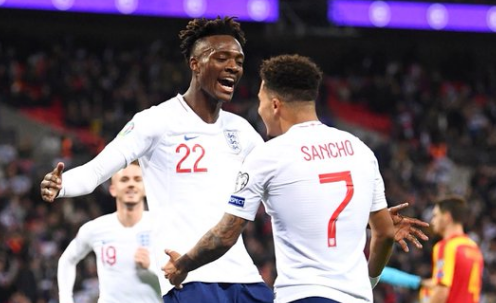 Tammy Abraham and Jadon sancho of England football team