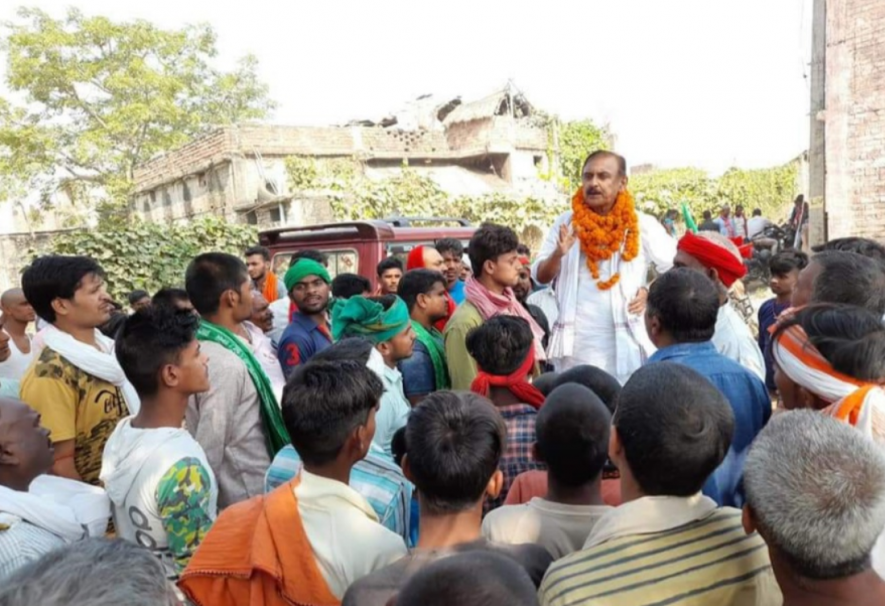 MATIHANI ASSEMBLY seat CPI (M) candidate Rajendra Prasad Singh during campaign