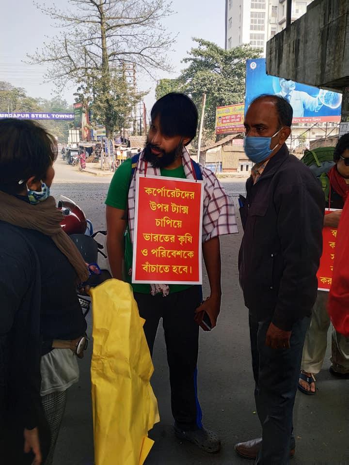 Joyraj Bhattacharjee during his walk.