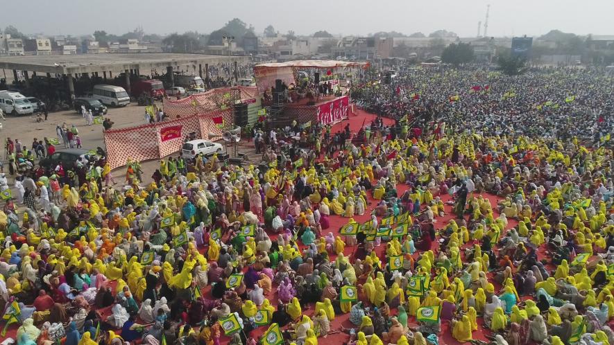 Over a lakh attended the "Mazdoor Kisan Maha Rally" on Sunday in Punjab's Barnala. Courtesy - Bharatiya Kisan Union (Ekta Ugrahan) Twitter