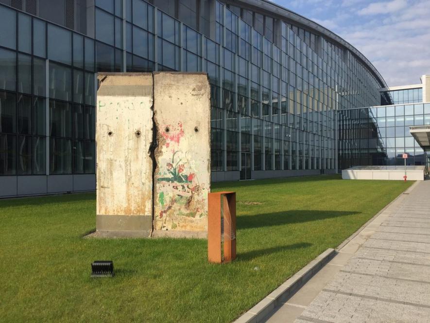 The Berlin Wall fell only two years before the dissolution of the USSR. To NATO, these events marked a significant change in foreign policy, significant enough that a piece of the Berlin Wall is kept outside the NATO headquarters. (Photo- Jim Garamone / United States Department of Defense)