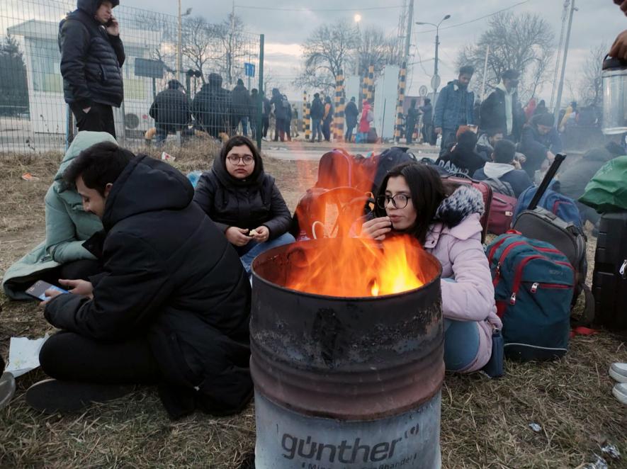 Indian students stranded in Ukraine due to the Ukraine-Russia war, enters Poland to undertake the onward journey to India on Tuesday.