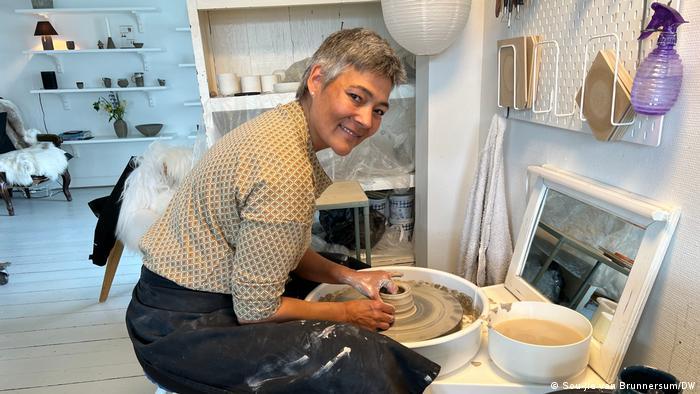 Ceramic artist Nuuna Papis Chemnitz says her work represents 'one people, one planet'