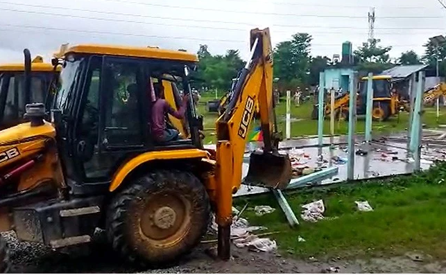 The Assam government demolished several madrasas