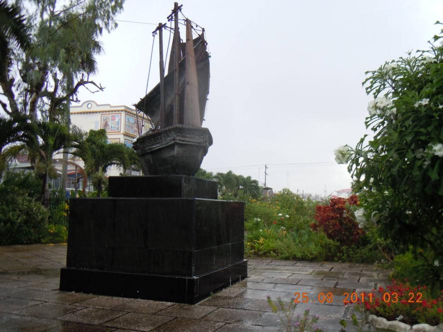 Replica of the first Indian ship Hesperus reaching Guyana on May 5, 1838.