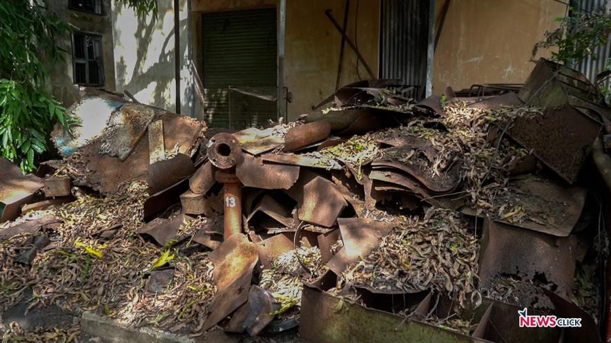 Machine scrap within the shut AFT mill premises