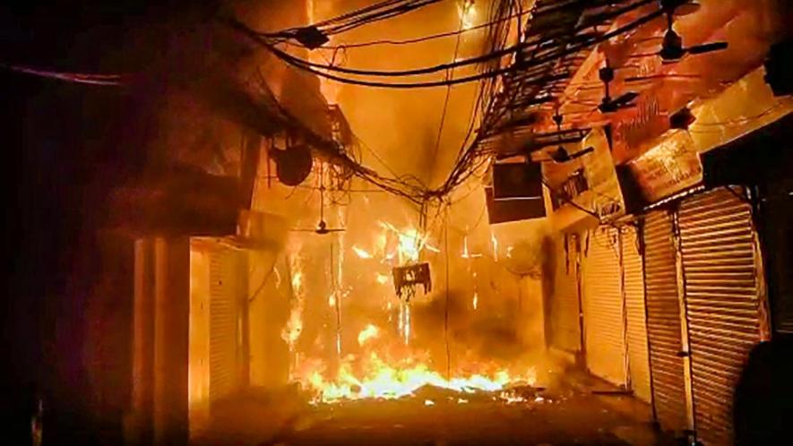 Fire at Bhagirath Palace Market in Delhi