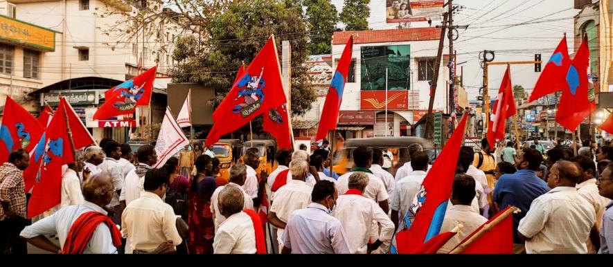 Protest held in Mayiladudurai. Image courtesy: TNUEF