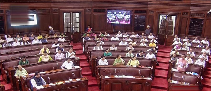 Union Minister Pralhad Joshi speaks in the Rajya Sabha during the Monsoon session of Parliament, in New Delhi, Wednesday, Aug. 2, 2023. (PTI Photo)(