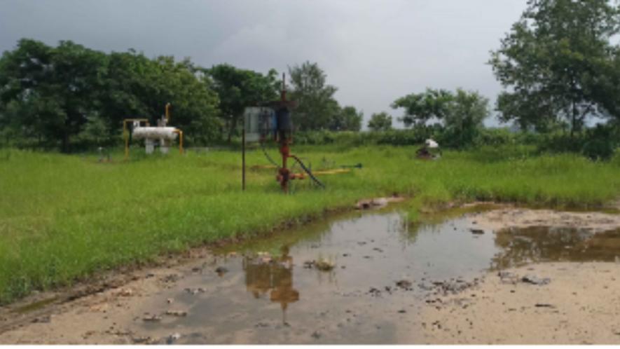 The methane gas extraction station at Salma, Saltora Bankura, West Bengal.