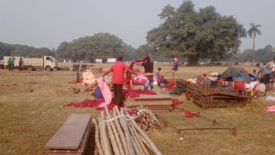 Preparation of youth brigade rally at the callof DYFI