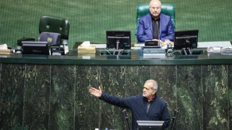 Iran’s president Masoud Pezeshkian (forefront) secured vote of confidence from the parliament for the entire list of cabinet nominees,  in a rare display of unity, Tehran, August 21, 2024